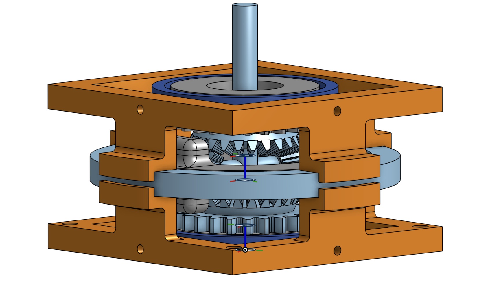 CAD render of the differential TVC gimbal assembly